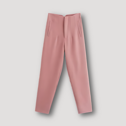 Straight Leg High Waisted Cropped Pants for Women