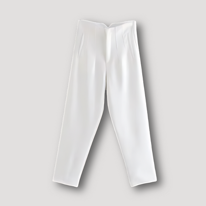 Straight Leg High Waisted Cropped Pants for Women