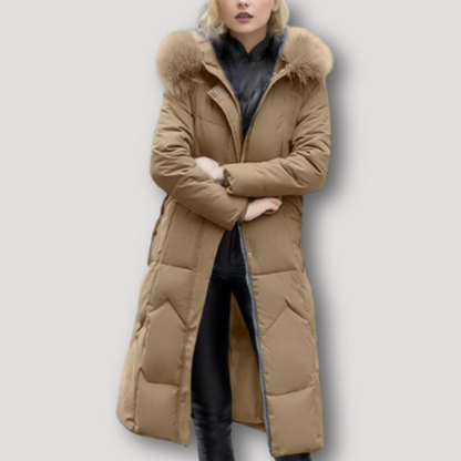 Faux Fur Hood Women's Puffer Coat