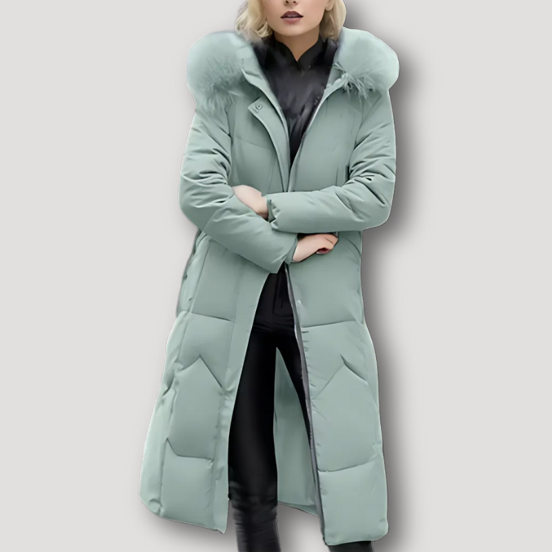 Faux Fur Hood Women's Puffer Coat