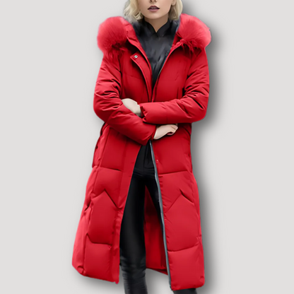 Faux Fur Hood Women's Puffer Coat