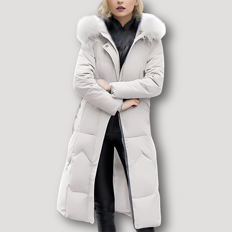 Faux Fur Hood Women's Puffer Coat