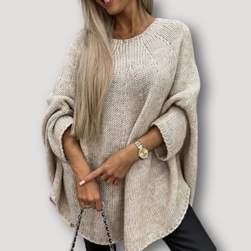 Oversized Dolman Sleeves Knitted Sweater for Women