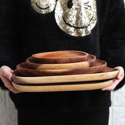 Wood Acacia Serving Trays - Lightweight Scratch - Water Resistance