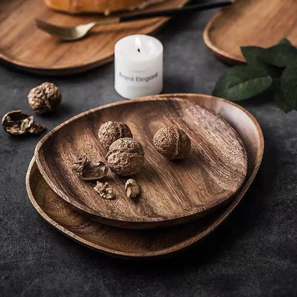 Wood Acacia Serving Trays - Lightweight Scratch - Water Resistance