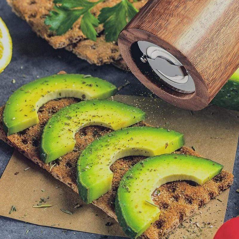 Wood Style Salt And Pepper Grinders - Stylish Functional - Acacia Material