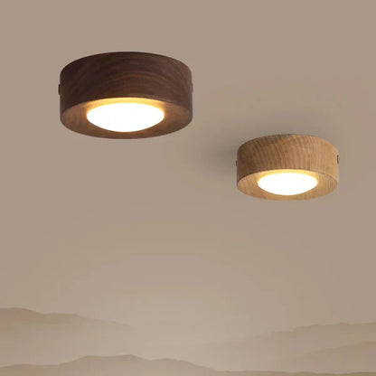 Wood Walnut Style Ceiling Lamp - Enhance Space - Modern Lighting