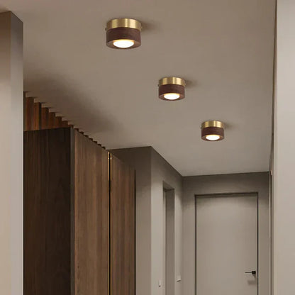 Wood Walnut Style Ceiling Lamp - Enhance Space - Modern Lighting