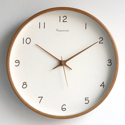 Wooden Analog Wall Clock - Minimalist - Non Ticking - Battery Operated