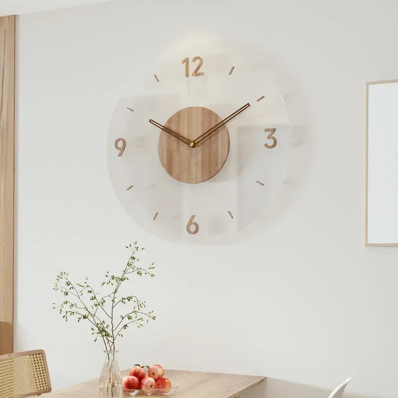 Wooden Silent Nordic Wall Clock - Quite Solid – Minimalist Style