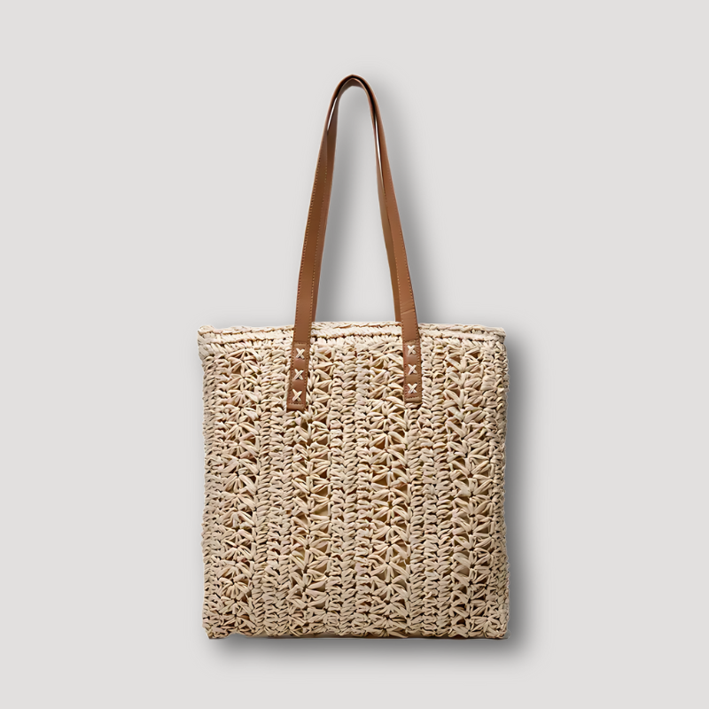 Hollow Out Straw Raffia Boho Style Handbag Tote Bag