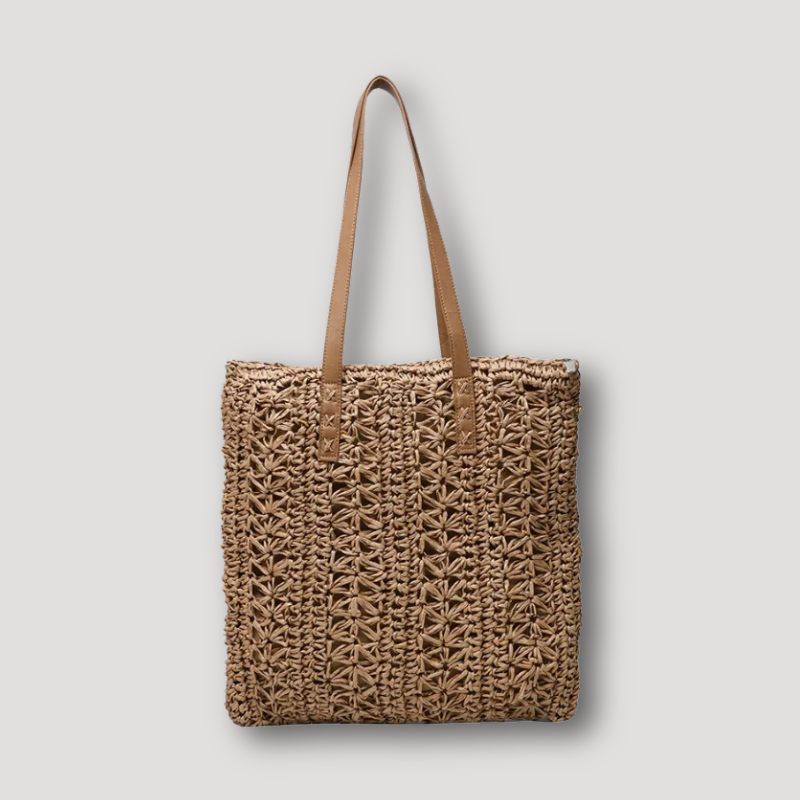 Hollow Out Straw Raffia Boho Style Handbag Tote Bag