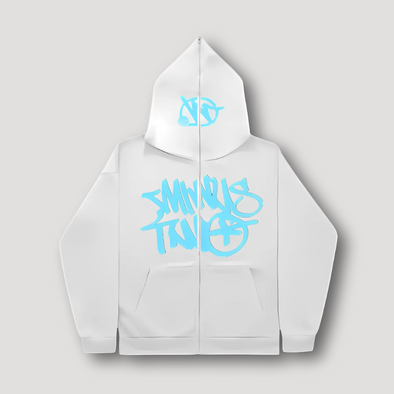 Graffiti Tags Print Full Zip Hoodie