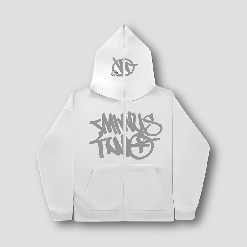 Graffiti Tags Print Full Zip Hoodie