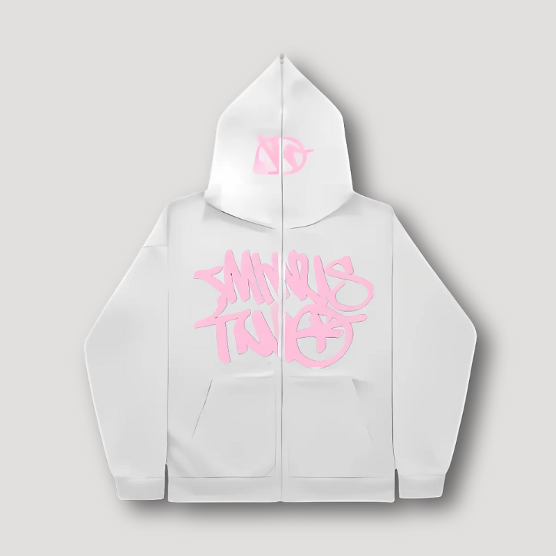 Graffiti Tags Print Full Zip Hoodie