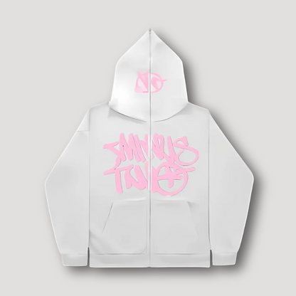 Graffiti Tags Print Full Zip Hoodie