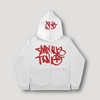 Graffiti Tags Print Full Zip Hoodie