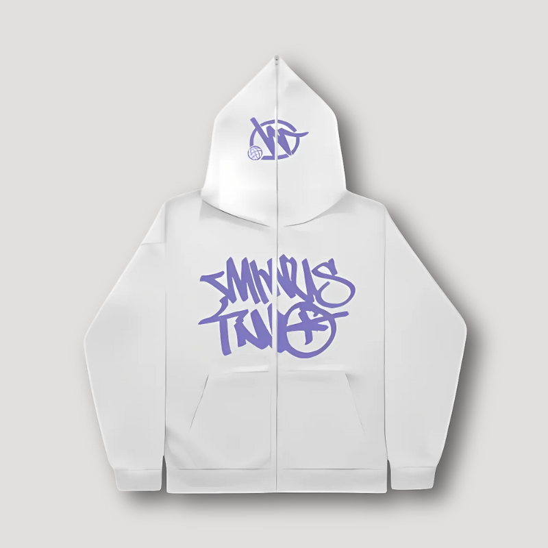 Graffiti Tags Print Full Zip Hoodie