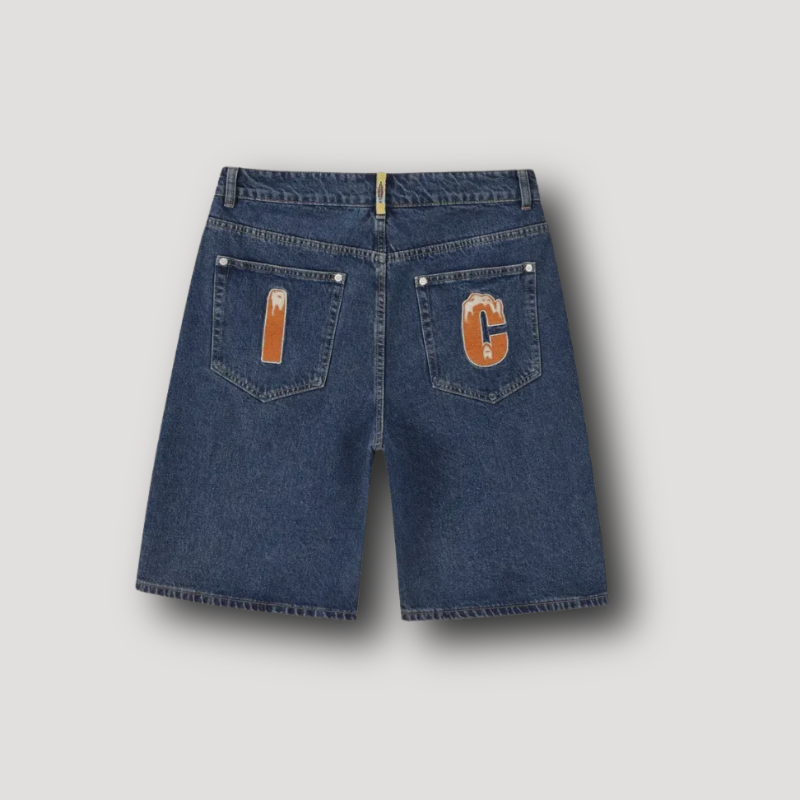 Glow in the Dark Dog Flying Denim Shorts