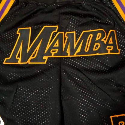 Black Mamba Kobe Bryant Jersey Shorts