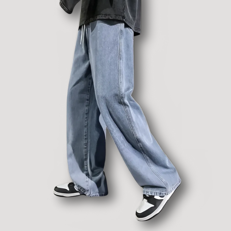 Retro Streetwear Vibe Baggy Jeans for Men