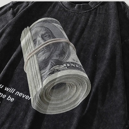 Dollars Retro Graphic T Shirt Plus Size