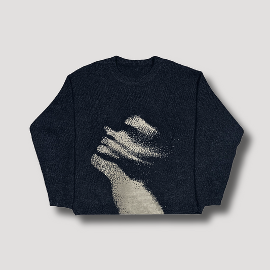 Sand Graphic Knit Sweater Men