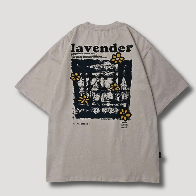 Lavender Oversized Graphic Tees