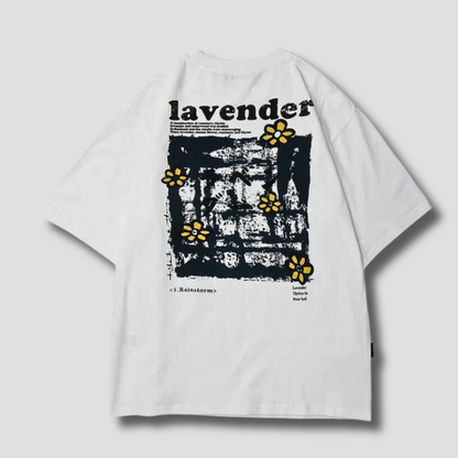 Lavender Oversized Graphic Tees