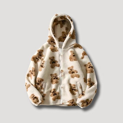 Teddy Bear Zip Up Hoodie