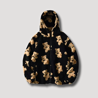 Teddy Bear Zip Up Hoodie