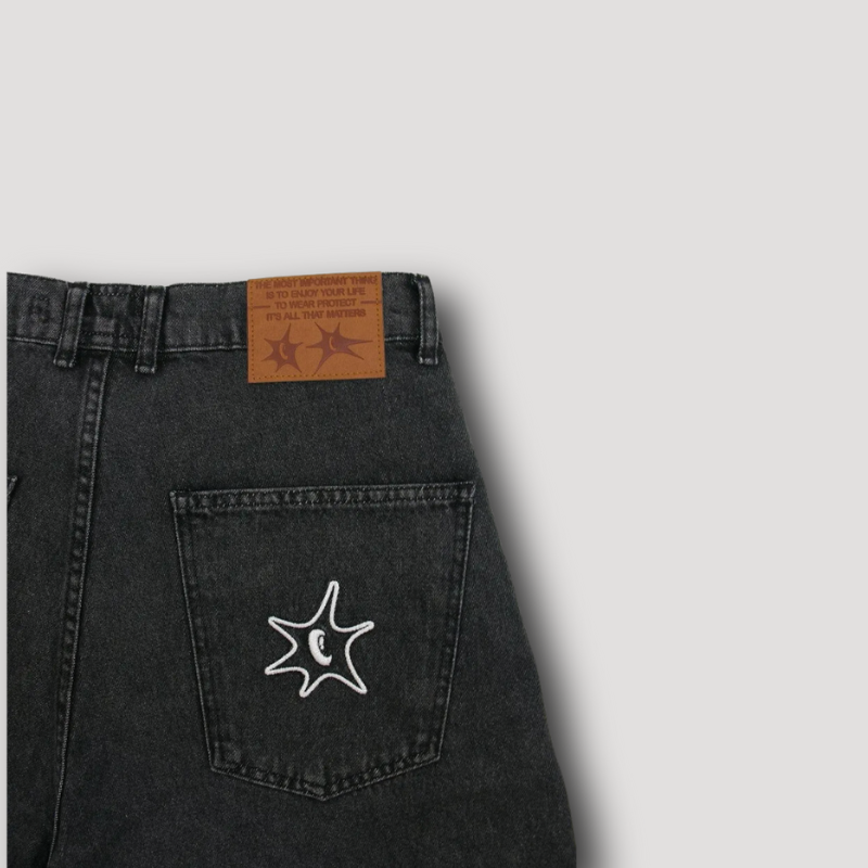 Hip Hop Project Graffiti Letters Denim Shorts