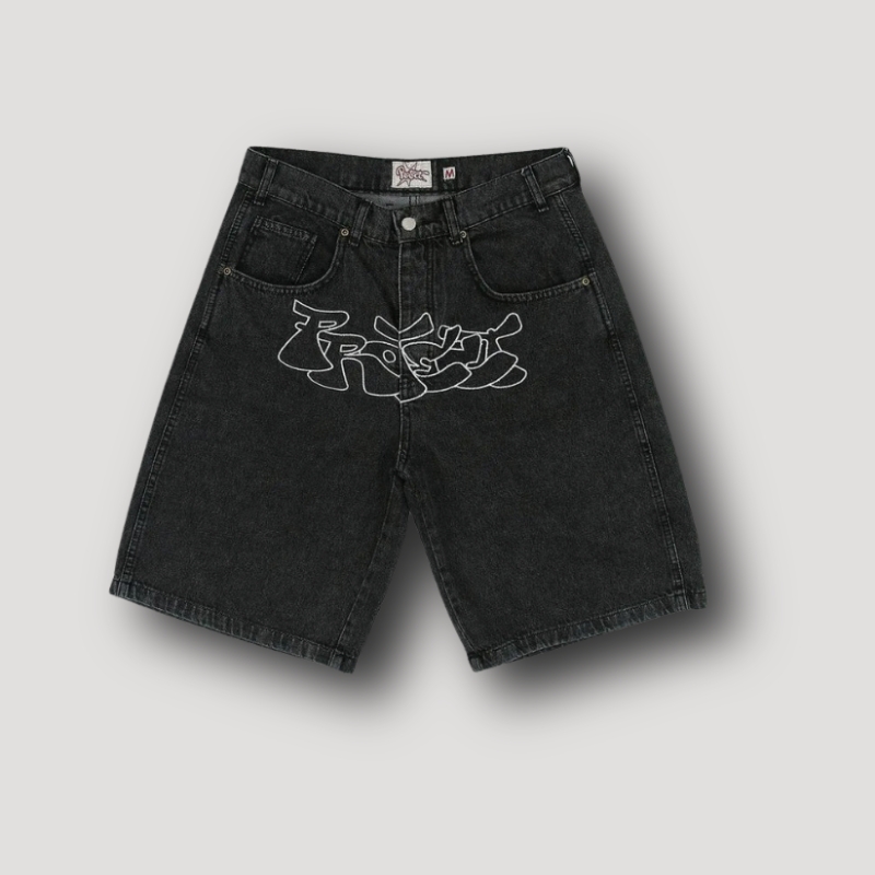Hip Hop Project Graffiti Letters Denim Shorts