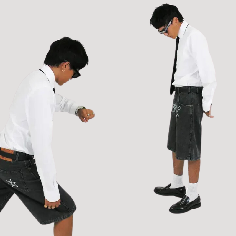 Hip Hop Project Graffiti Letters Denim Shorts