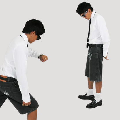 Hip Hop Project Graffiti Letters Denim Shorts