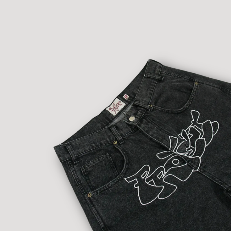 Hip Hop Project Graffiti Letters Denim Shorts