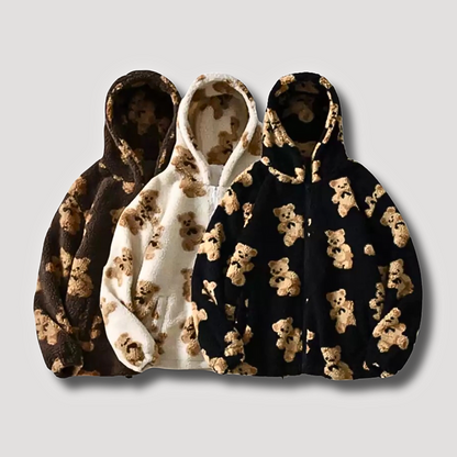 Teddy Bear Zip Up Hoodie