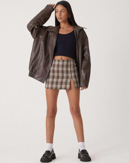 Zip Up Leather Vintage Jacket - Ultra Soft Leather
