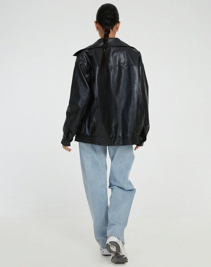 Zip Up Leather Vintage Jacket - Ultra Soft Leather