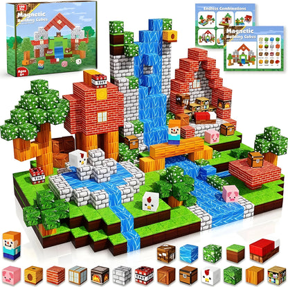 Minecraft Magnetic Building Blocks – 100 pcs – Magnetic blocks – Children's toys 3+