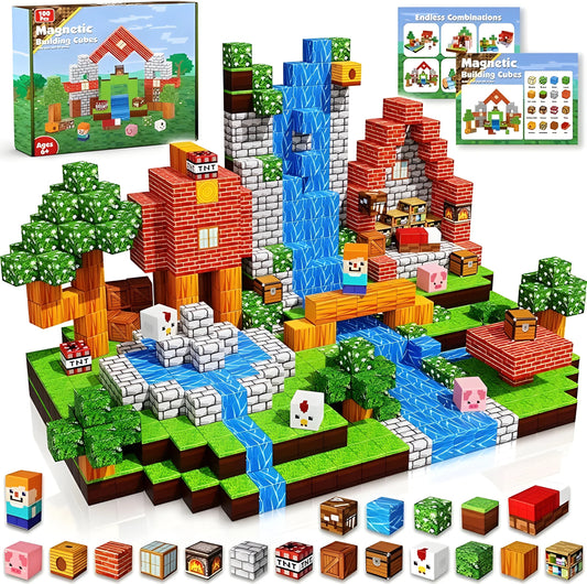 Minecraft Magnetic Building Blocks – 100 pcs – Magnetic blocks – Children's toys 3+