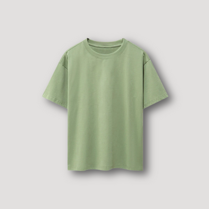 Round Neck Oversized Plain T Shirt