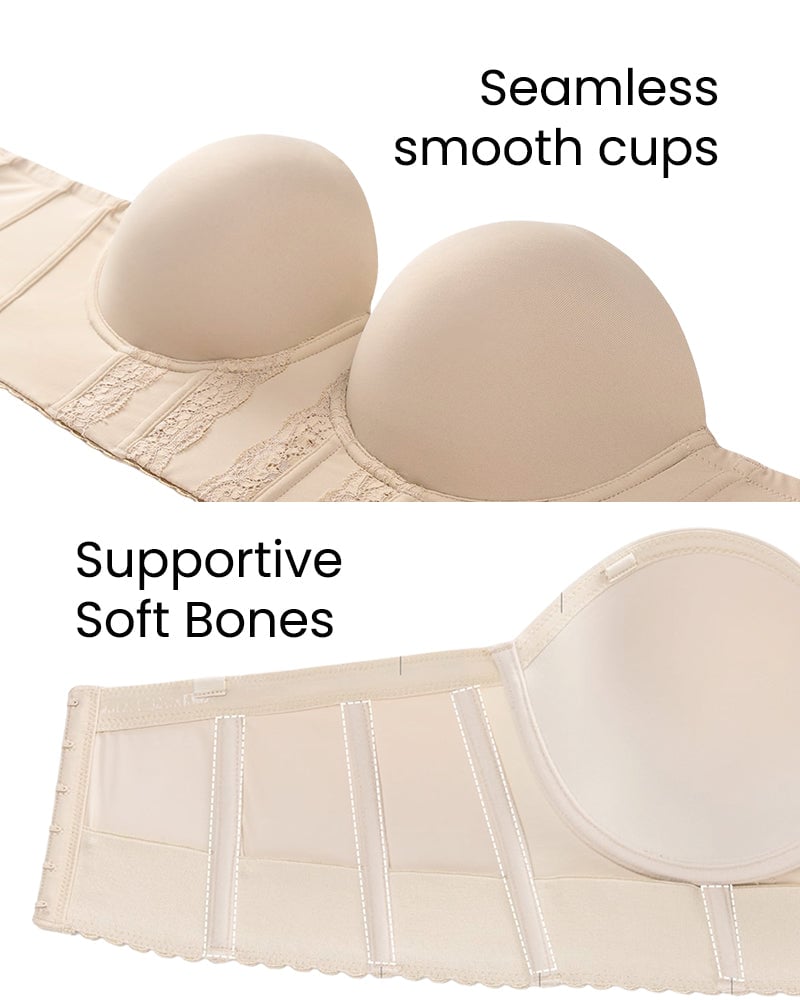 Strapless Low-Back Bra – Seamless, Supportive, Invisible Under Any Outfit