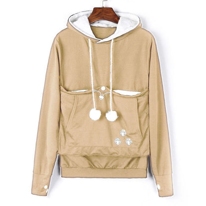 Cat Lovers Hoodie With Cuddle Pouch – Women’s Casual Hooded Sweatshirt