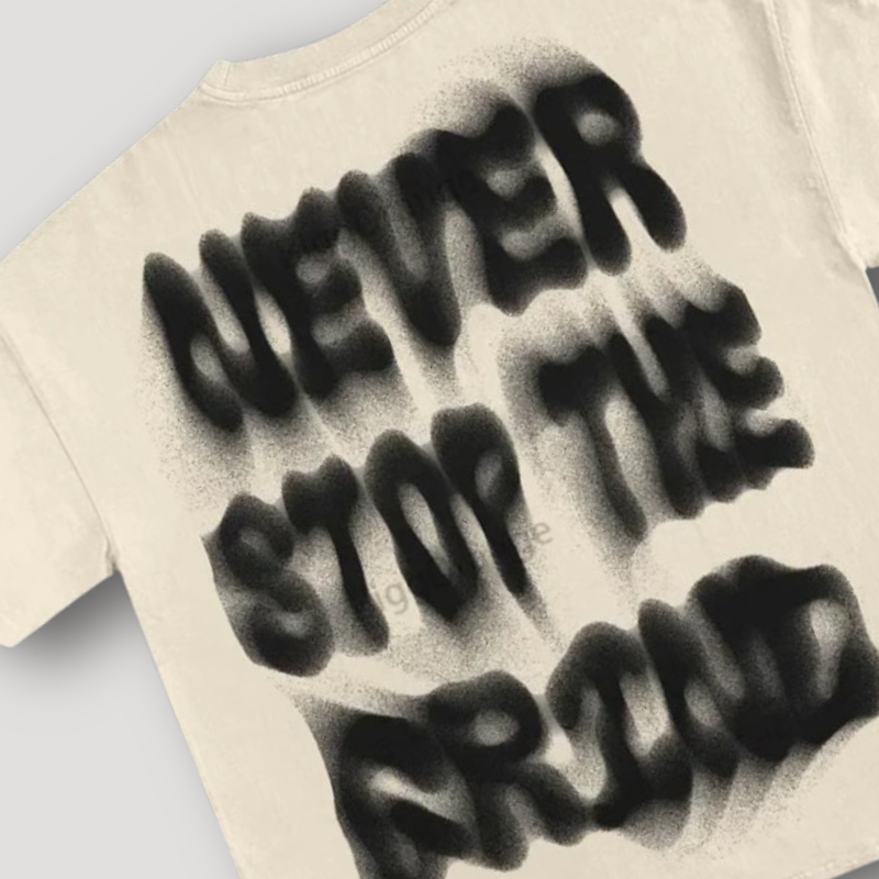 "NEVER STOP THE GRIND" Graffiti Letters Graphic T Shirt