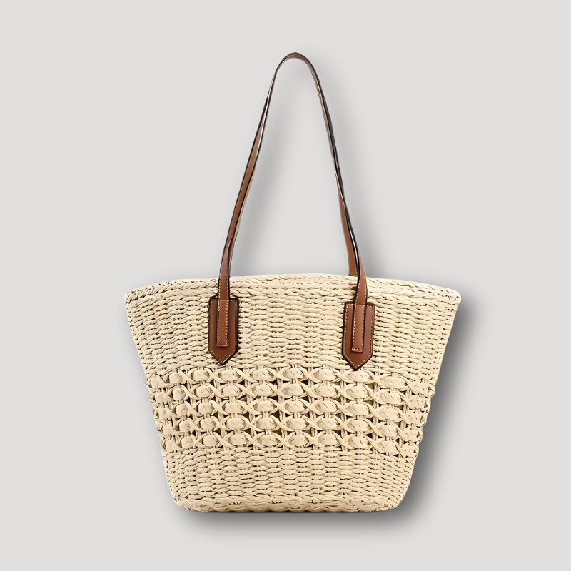 Handmade Woven Straw Beach Boho Style Handbag Tote Bag