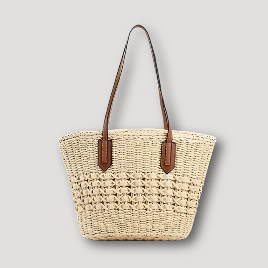 Handmade Woven Straw Beach Boho Style Handbag Tote Bag