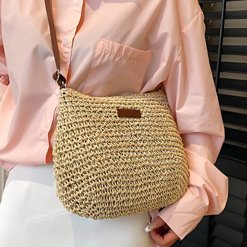 Handmade Straw Knitted Boho Style Bag