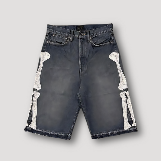 Summer Y2k Embroidered Patches Baggy Denim Shorts