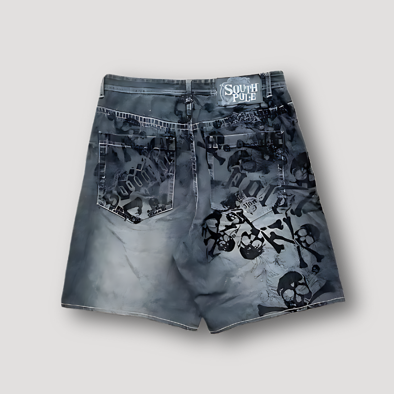 Summer Y2k Embroidered Patches Baggy Denim Shorts